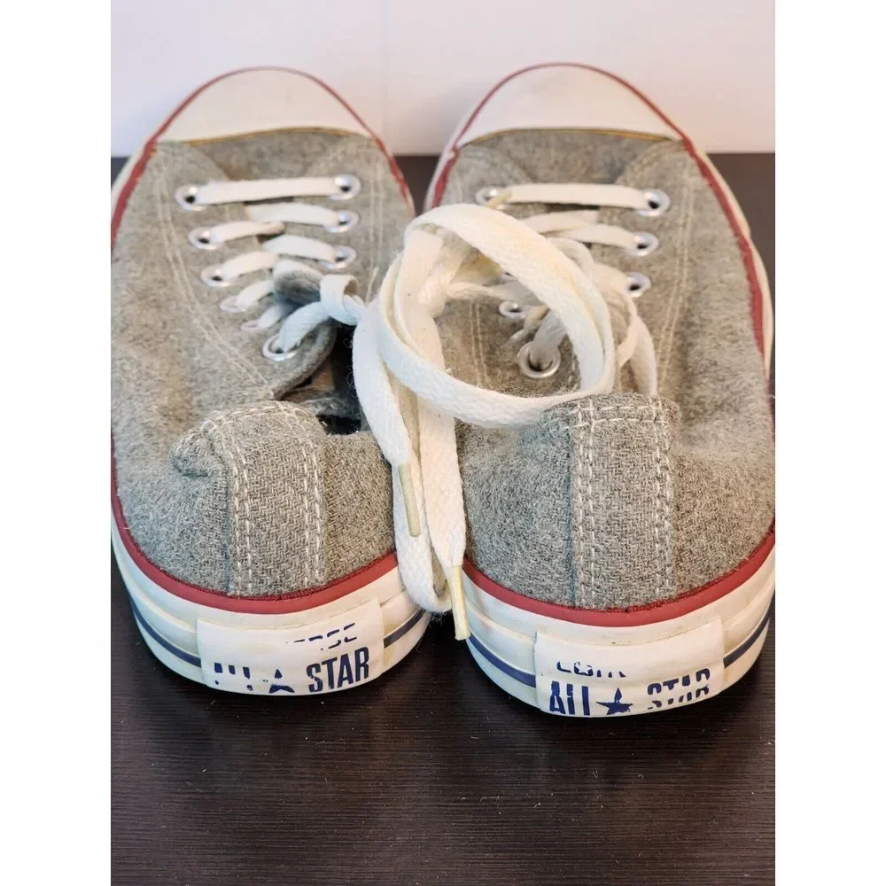 Converse All Star Grey Wool Textile Low Top‎ Sneakers 540339F Womens 7 - Picture 4 of 6